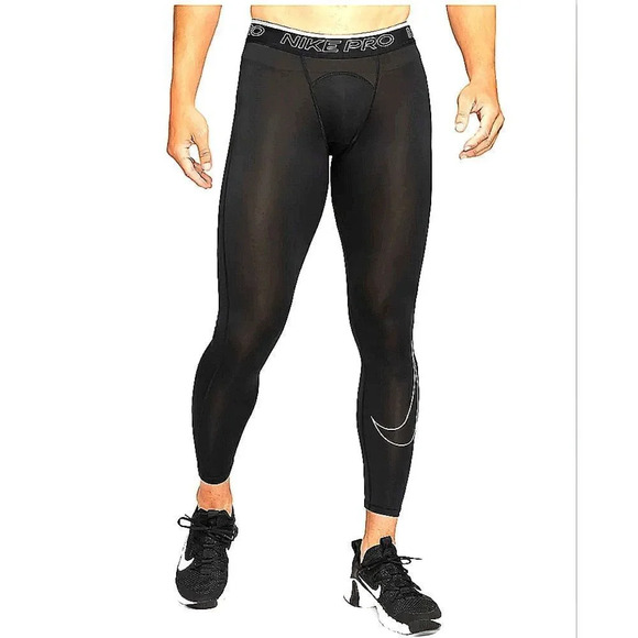 Nike Pro Dri-FIT Men's Black Lightweight Training Tight pants Size Large - Picture 8 of 16